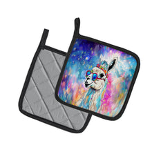 Load image into Gallery viewer, Hippie Animal Llama Pot Holders - Set of 2 Decorative Kitchen Helpers | Made in the USA
