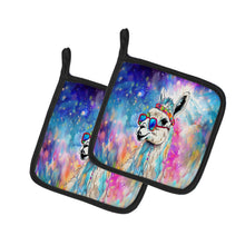 Load image into Gallery viewer, Hippie Animal Llama Pot Holders - Set of 2 Decorative Kitchen Helpers | Made in the USA