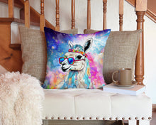 Load image into Gallery viewer, Hippie Animal Llama Throw Pillow - 14x14 Decorative Pillow – Art for Your Home &amp; Patio