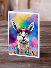 Load image into Gallery viewer, Hippie Animal Llama Greeting Cards - Blank Note Cards – 8-Pack of Artist-Designed Cards with Envelopes