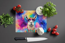 Load image into Gallery viewer, Hippie Animal Llama Glass Cutting Boards – Durable, Decorative Kitchen Art