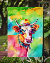 Load image into Gallery viewer, Malvi Cow Garden Flag - Hippie Aniimals - Animal-Themed Yard Decor