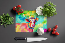 Load image into Gallery viewer, Hippie Animal Malvi Cow Glass Cutting Boards – Durable, Decorative Kitchen Art
