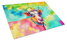Load image into Gallery viewer, Hippie Animal Malvi Cow Glass Cutting Boards – Durable, Decorative Kitchen Art