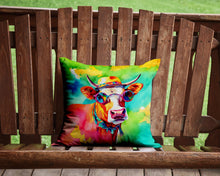 Load image into Gallery viewer, Hippie Animal Malvi Cow Throw Pillow - 14x14 Decorative Pillow – Art for Your Home &amp; Patio