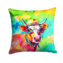 Load image into Gallery viewer, Hippie Animal Malvi Cow Throw Pillow - 14x14 Decorative Pillow – Art for Your Home &amp; Patio