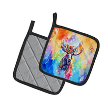 Load image into Gallery viewer, Hippie Animal Moose Pot Holders - Set of 2 Decorative Kitchen Helpers | Made in the USA