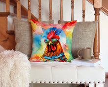 Load image into Gallery viewer, Hippie Animal Red Rooster Throw Pillow - 14x14 Decorative Pillow – Art for Your Home &amp; Patio