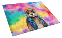 Load image into Gallery viewer, Hippie Animal Otter Glass Cutting Boards – Durable, Decorative Kitchen Art