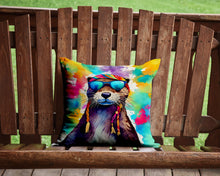Load image into Gallery viewer, Hippie Animal Otter Throw Pillow - 14x14 Decorative Pillow – Art for Your Home &amp; Patio