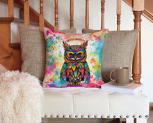 Load image into Gallery viewer, Hippie Animal Owl Throw Pillow - 14x14 Decorative Pillow – Art for Your Home &amp; Patio