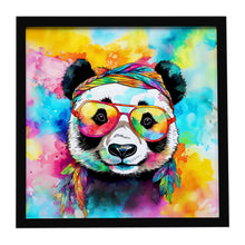 Load image into Gallery viewer, Hippie Animal Panda Framed Metal Print