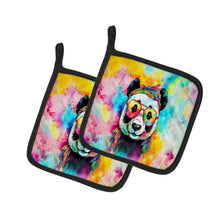 Load image into Gallery viewer, Hippie Animal Panda Pot Holders - Set of 2 Decorative Kitchen Helpers | Made in the USA