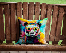Load image into Gallery viewer, Hippie Animal Panda Throw Pillow - 14x14 Decorative Pillow – Art for Your Home &amp; Patio