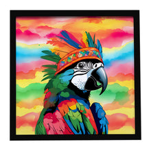 Load image into Gallery viewer, Hippie Animal Parrot Framed Metal Print