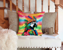 Load image into Gallery viewer, Hippie Animal Parrot Throw Pillow - 14x14 Decorative Pillow – Art for Your Home &amp; Patio