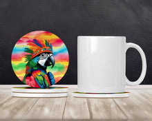 Load image into Gallery viewer, Hippie Animal Parrot Large Sandstone Coasters Pack of 4