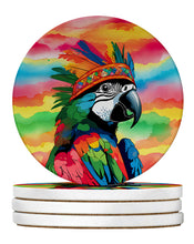 Load image into Gallery viewer, Hippie Animal Parrot Large Sandstone Coasters Pack of 4