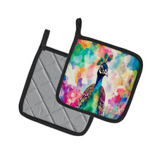Load image into Gallery viewer, Hippie Animal Peacock Pot Holders - Set of 2 Decorative Kitchen Helpers | Made in the USA