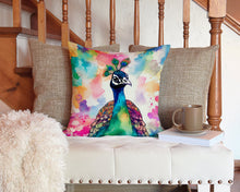 Load image into Gallery viewer, Hippie Animal Peacock Throw Pillow - 14x14 Decorative Pillow – Art for Your Home &amp; Patio