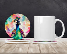 Load image into Gallery viewer, Hippie Animal Peacock Large Sandstone Coasters Pack of 4