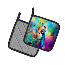 Load image into Gallery viewer, Hippie Animal Peacock Pot Holders - Set of 2 Decorative Kitchen Helpers | Made in the USA