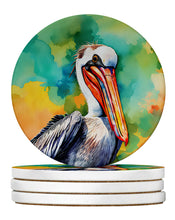 Load image into Gallery viewer, Hippie Animal Pelican Large Sandstone Coasters Pack of 4