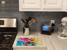 Load image into Gallery viewer, Hippie Animal Pig Glass Cutting Boards – Durable, Decorative Kitchen Art