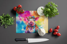 Load image into Gallery viewer, Hippie Animal Pig Glass Cutting Boards – Durable, Decorative Kitchen Art