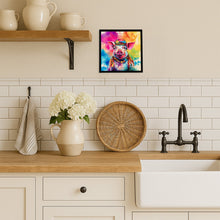Load image into Gallery viewer, Hippie Animal Pig Framed Metal Print