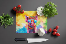 Load image into Gallery viewer, Hippie Animal Pig Glass Cutting Boards – Durable, Decorative Kitchen Art
