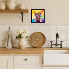 Load image into Gallery viewer, Hippie Animal Pig Framed Metal Print