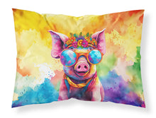 Load image into Gallery viewer, Hippie Animal Pig Standard Pillowcase – Artistic Decorative Front, White Back