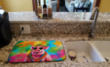 Load image into Gallery viewer, Hippie Animal Pig Dish Drying Mat