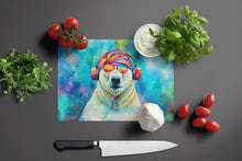 Load image into Gallery viewer, Hippie Animal Polar Bear Glass Cutting Boards – Durable, Decorative Kitchen Art