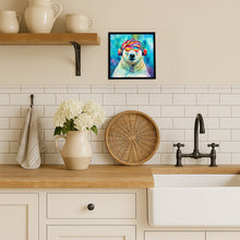 Load image into Gallery viewer, Hippie Animal Polar Bear Framed Metal Print