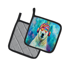 Load image into Gallery viewer, Hippie Animal Polar Bear Pot Holders - Set of 2 Decorative Kitchen Helpers | Made in the USA