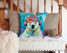 Load image into Gallery viewer, Hippie Animal Polar Bear Throw Pillow - 14x14 Decorative Pillow – Art for Your Home &amp; Patio