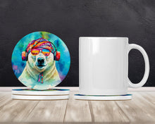 Load image into Gallery viewer, Hippie Animal Polar Bear Large Sandstone Coasters Pack of 4