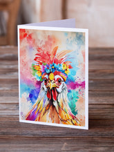 Load image into Gallery viewer, Hippie Animal Polish Poland Rooster Greeting Cards - Blank Note Cards – 8-Pack of Artist-Designed Cards with Envelopes