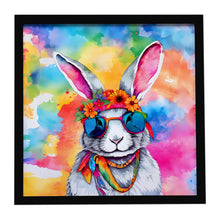 Load image into Gallery viewer, Hippie Animal Rabbit Framed Metal Print