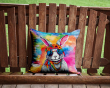 Load image into Gallery viewer, Hippie Animal Rabbit Throw Pillow - 14x14 Decorative Pillow – Art for Your Home &amp; Patio
