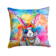 Load image into Gallery viewer, Hippie Animal Rabbit Throw Pillow - 14x14 Decorative Pillow – Art for Your Home &amp; Patio