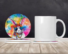 Load image into Gallery viewer, Hippie Animal Rabbit Large Sandstone Coasters Pack of 4