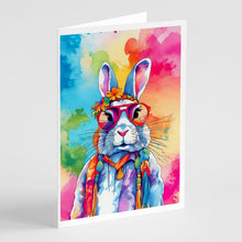 Load image into Gallery viewer, Hippie Animal Rabbit Greeting Cards - Blank Note Cards – 8-Pack of Artist-Designed Cards with Envelopes