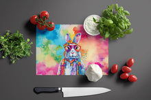 Load image into Gallery viewer, Hippie Animal Rabbit Glass Cutting Boards – Durable, Decorative Kitchen Art