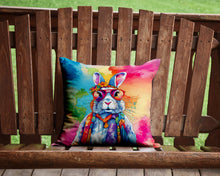 Load image into Gallery viewer, Hippie Animal Rabbit Throw Pillow - 14x14 Decorative Pillow – Art for Your Home &amp; Patio
