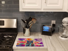 Load image into Gallery viewer, Hippie Animal Raccoon Glass Cutting Boards – Durable, Decorative Kitchen Art