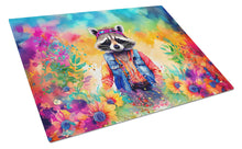 Load image into Gallery viewer, Hippie Animal Raccoon Glass Cutting Boards – Durable, Decorative Kitchen Art