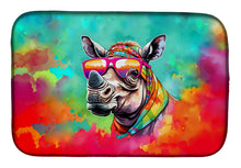Load image into Gallery viewer, Hippie Animal Rhinoceros Dish Drying Mat